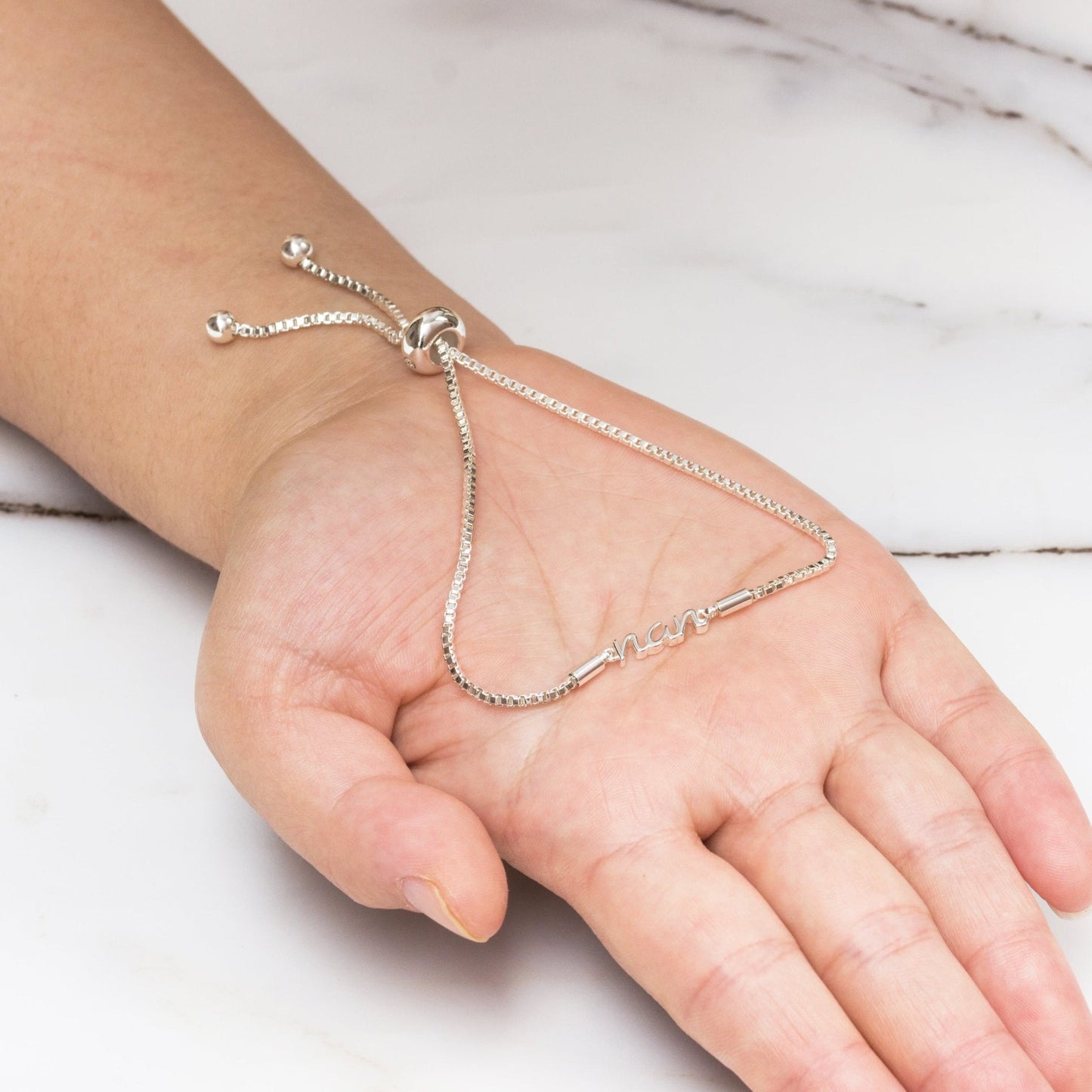 Silver Plated Nan Bracelet Created with Zircondia® Crystals with Gift Box