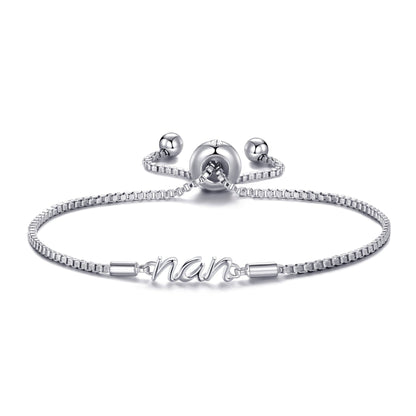 Silver Plated Nan Bracelet Created with Zircondia® Crystals with Gift Box