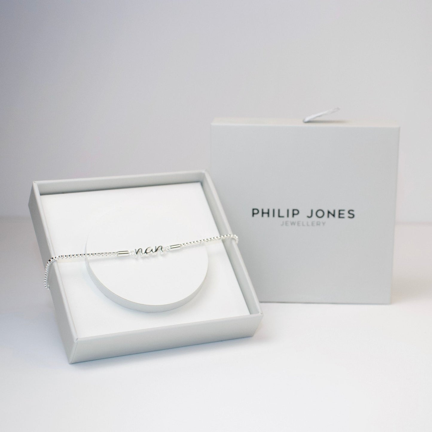 Silver Plated Nan Bracelet Created with Zircondia® Crystals with Gift Box