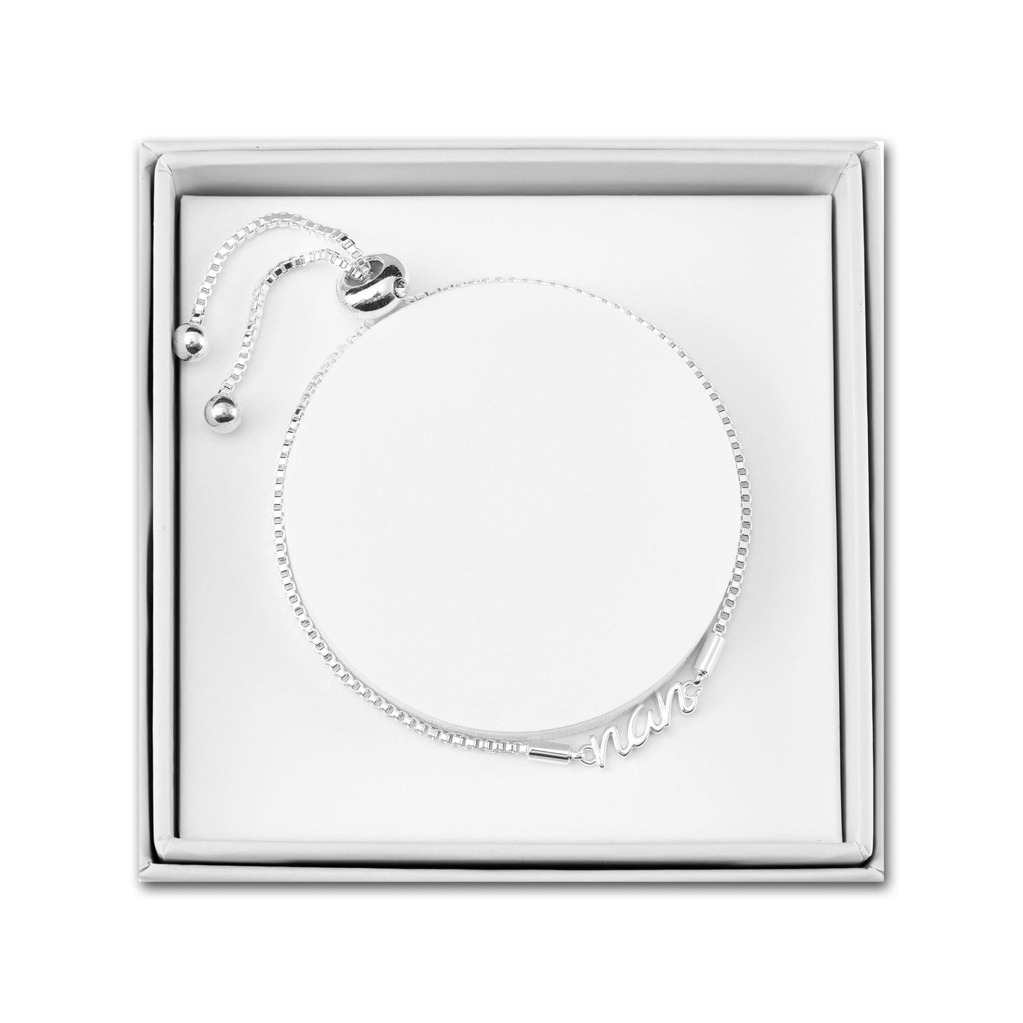 Silver Plated Nan Bracelet Created with Zircondia® Crystals with Gift Box