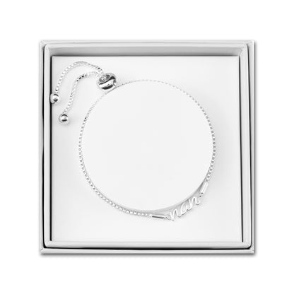 Silver Plated Nan Bracelet Created with Zircondia® Crystals with Gift Box
