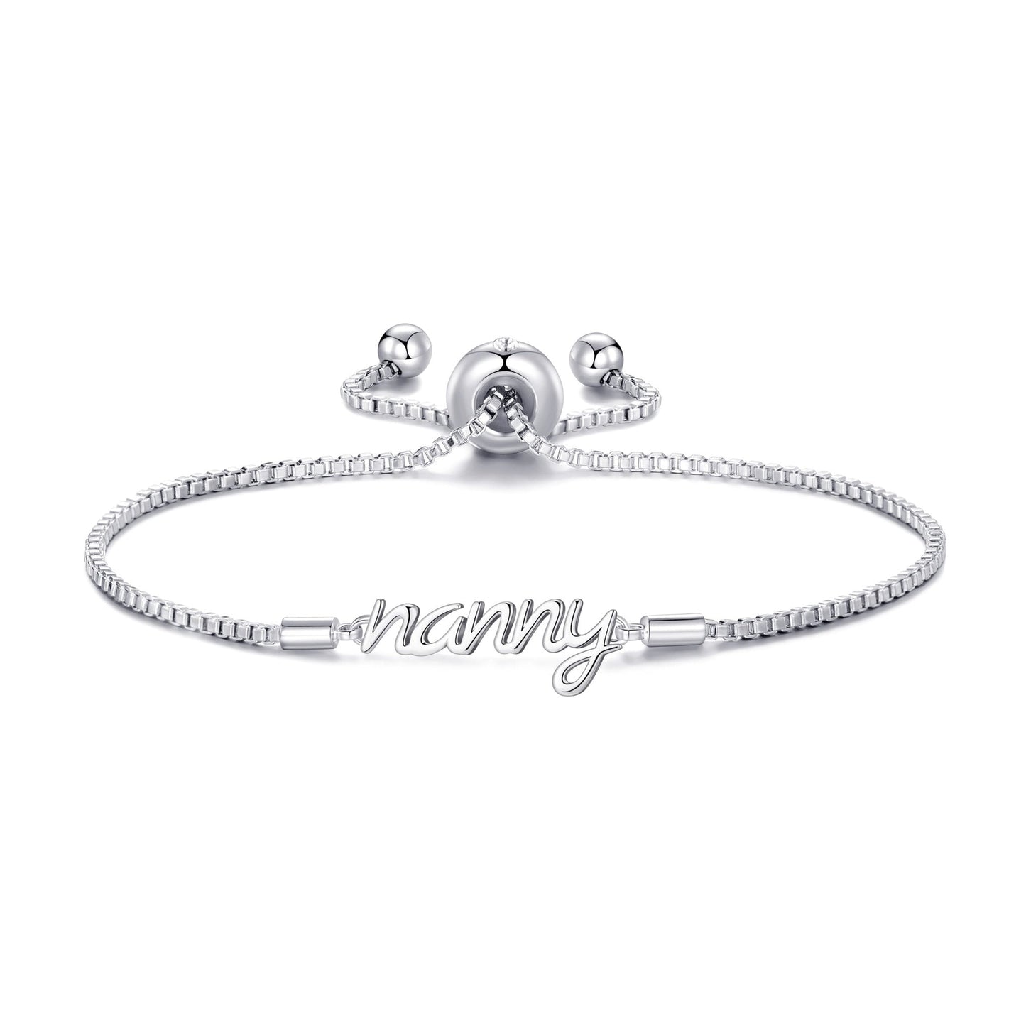 Silver Plated Nanny Bracelet Created with Zircondia® Crystals