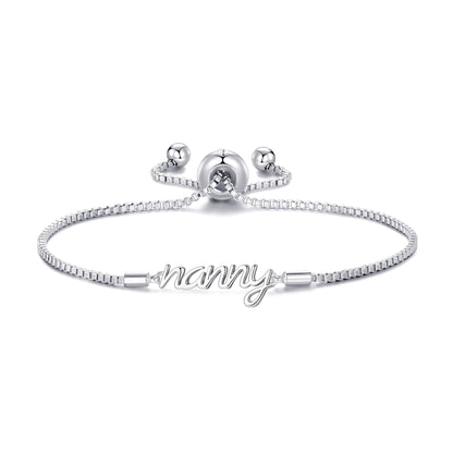 Silver Plated Nanny Bracelet Created with Zircondia® Crystals