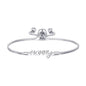 Silver Plated Nanny Bracelet Created with Zircondia® Crystals