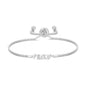 Silver Plated Niece Bracelet Created with Zircondia® Crystals