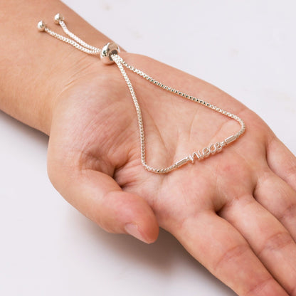 Silver Plated Niece Bracelet Created with Zircondia® Crystals