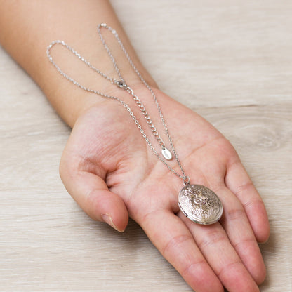 Silver Plated Oval Locket