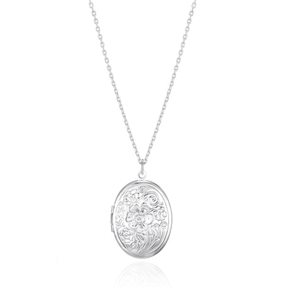 Silver Plated Oval Locket
