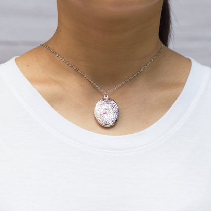 Silver Plated Oval Locket