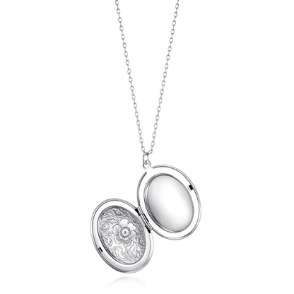 Silver Plated Oval Locket
