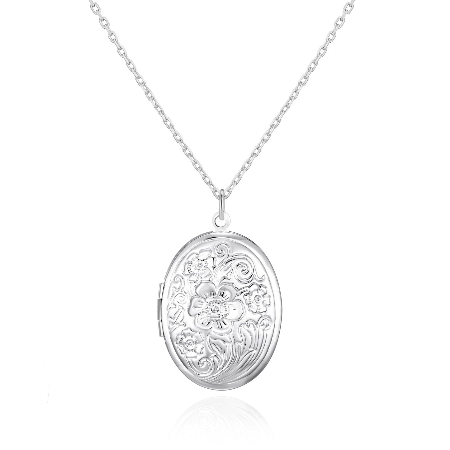 Silver Plated Oval Locket