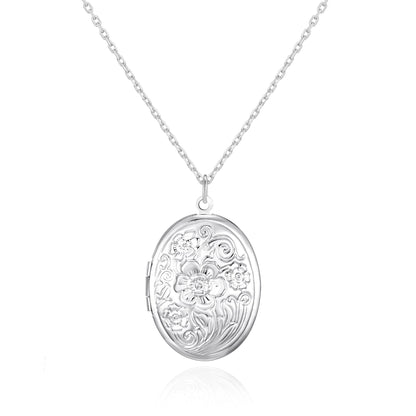 Silver Plated Oval Locket