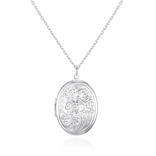 Silver Plated Oval Locket