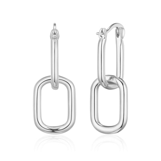 Boucles d'oreilles trombones plaquées argent