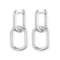 Silver Plated Paperclip Earrings