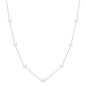 Silver Plated Pearl Chain Necklace