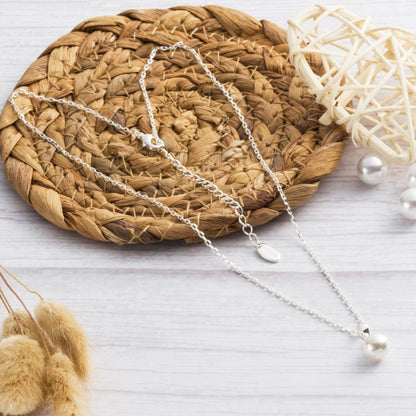 Silver Plated Shell Pearl Necklace