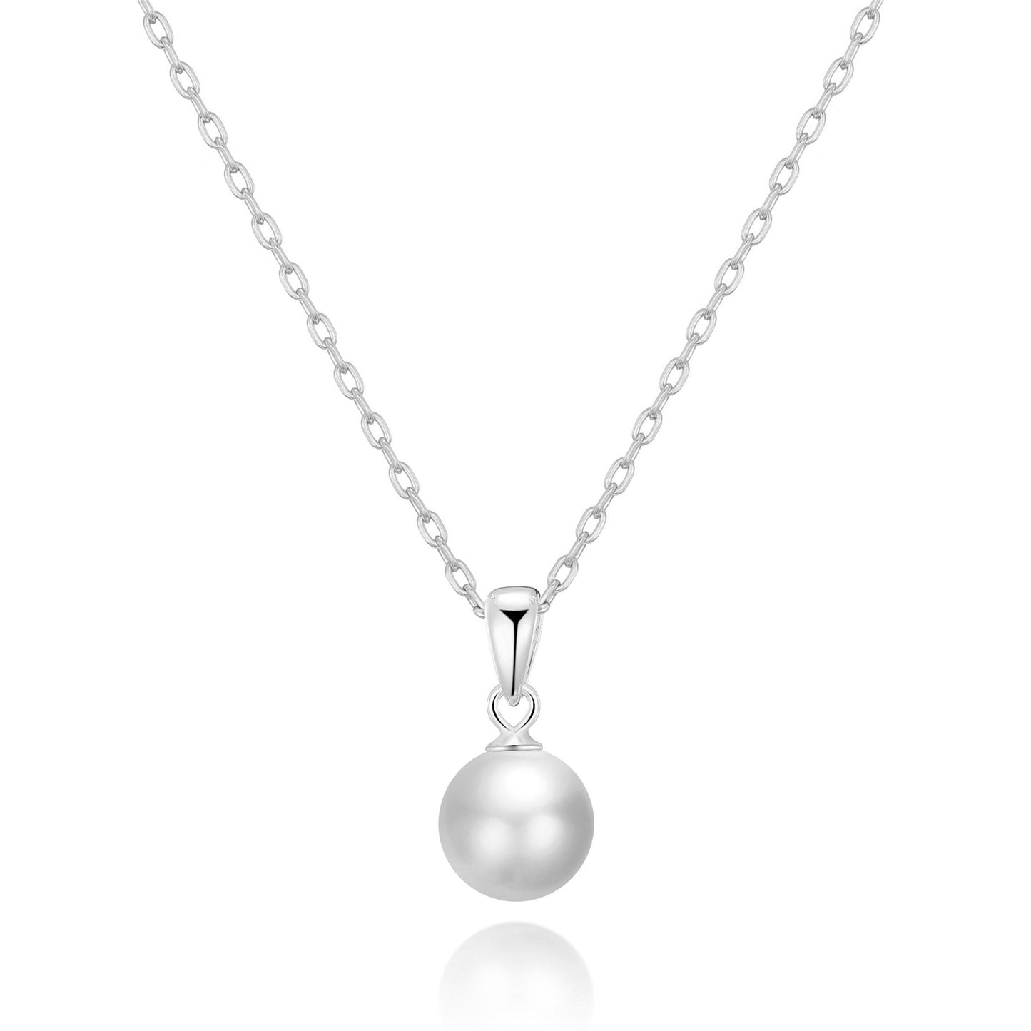 Silver Plated Shell Pearl Necklace