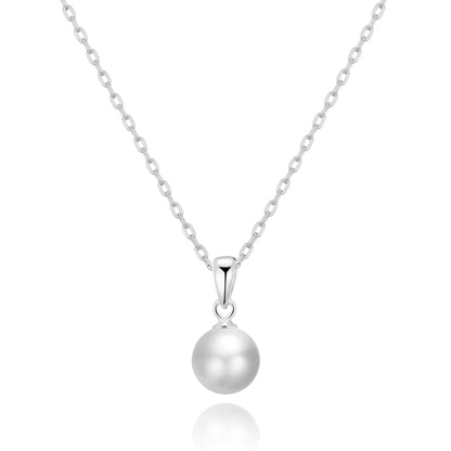 Silver Plated Shell Pearl Necklace