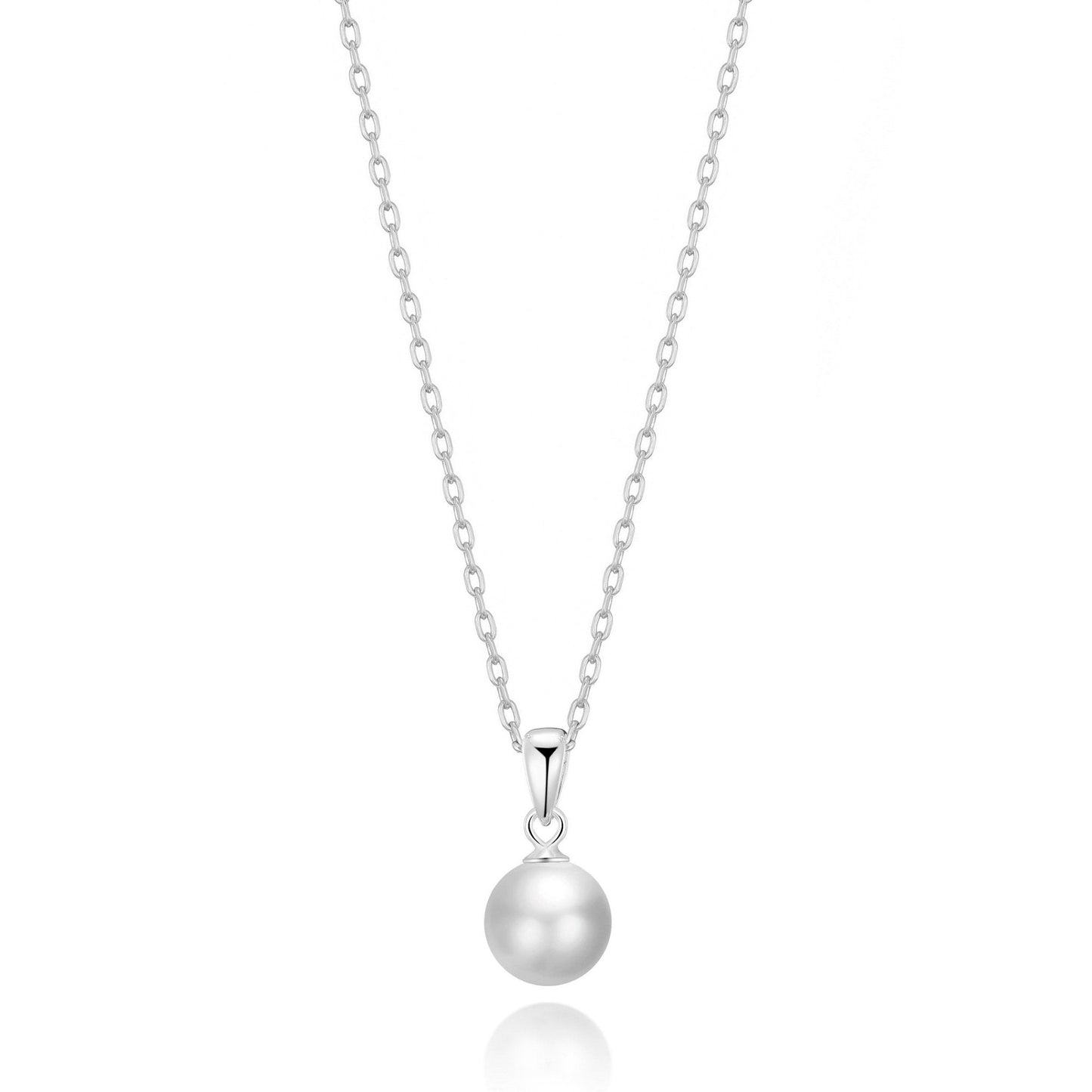 Silver Plated Shell Pearl Necklace
