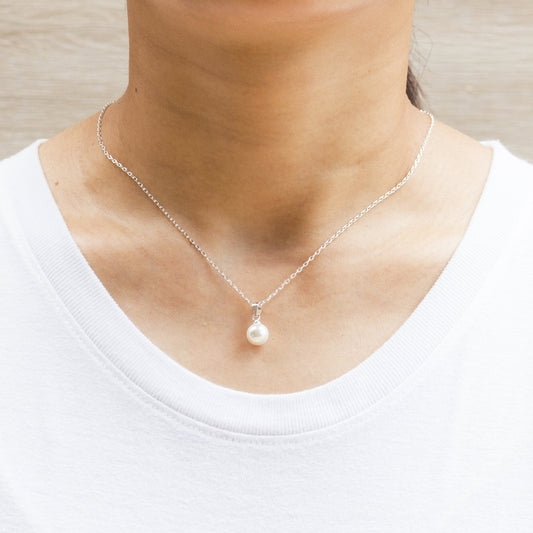 Silver Plated Shell Pearl Set