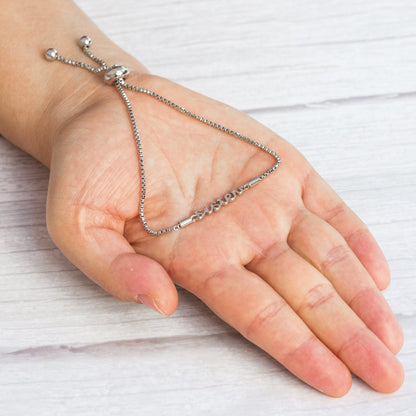 Silver Plated Sister Bracelet Created with Zircondia® Crystals with Gift Box