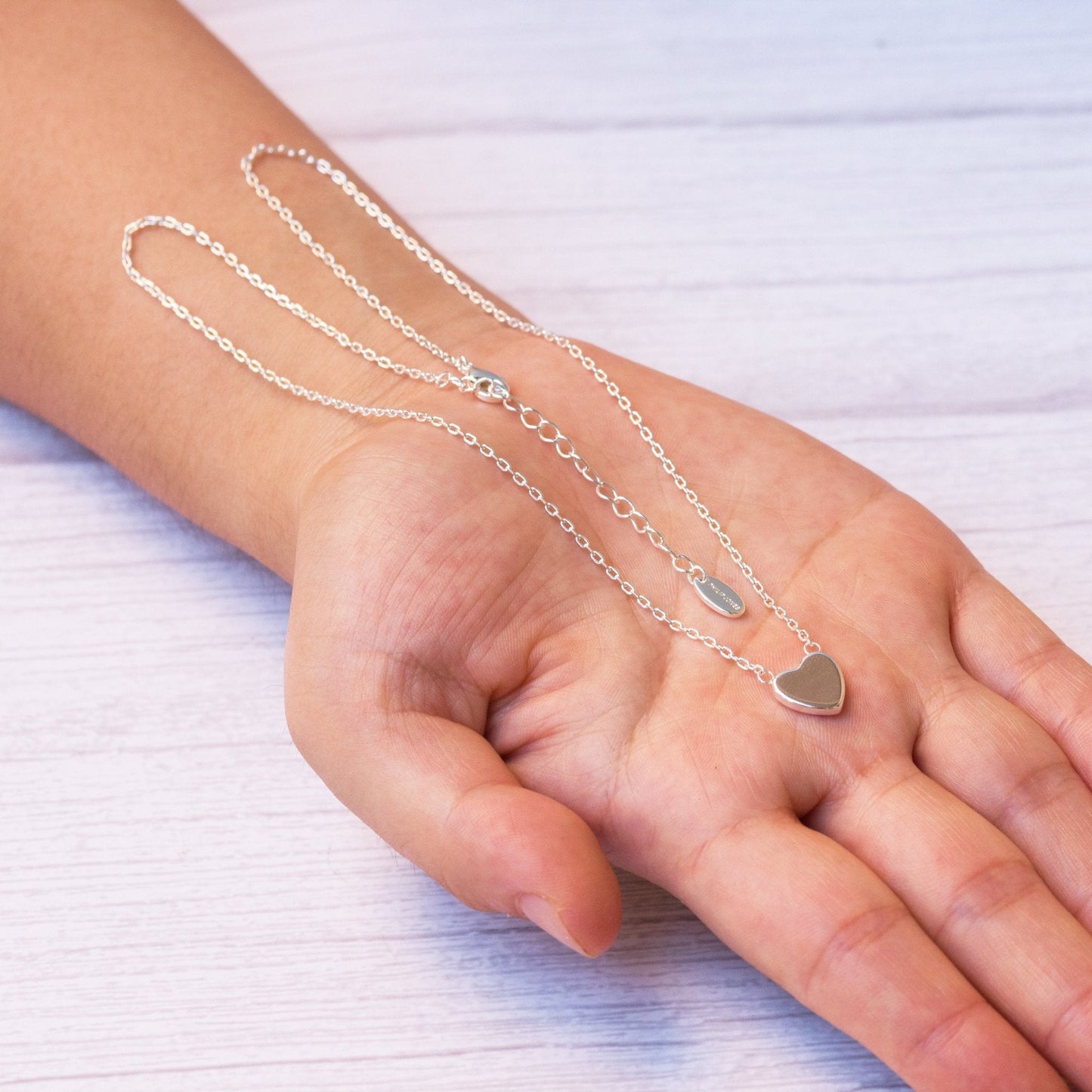 Silver Plated Sister Heart Necklace with Quote Card