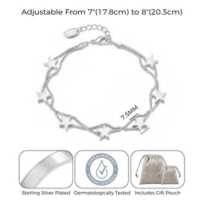 Silver Plated Star Bracelet