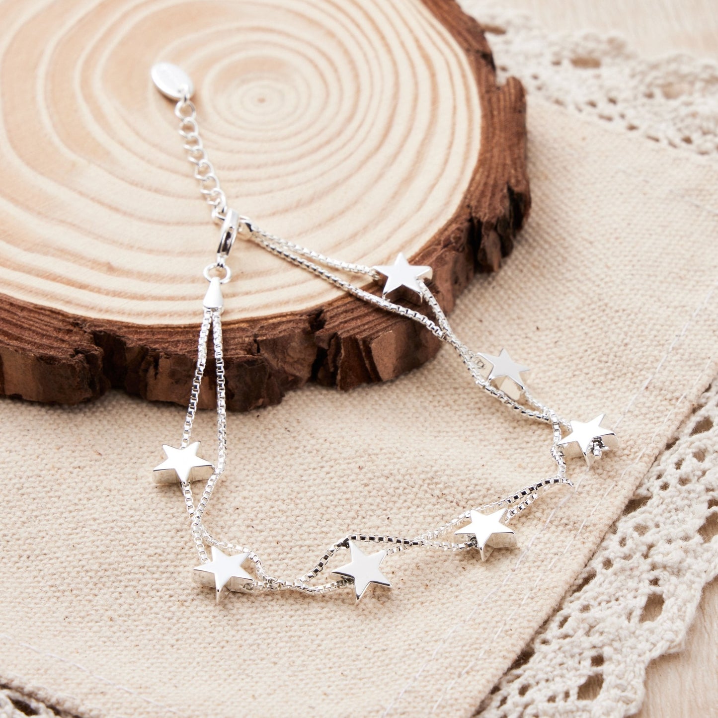 Silver Plated Star Bracelet