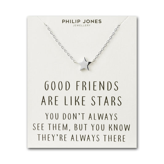 Silver Plated Star Necklace with Quote Card