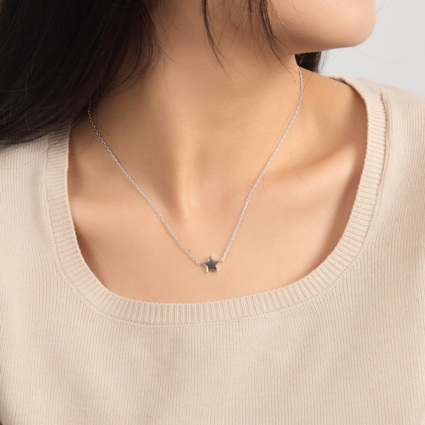 Silver Plated Star Necklace