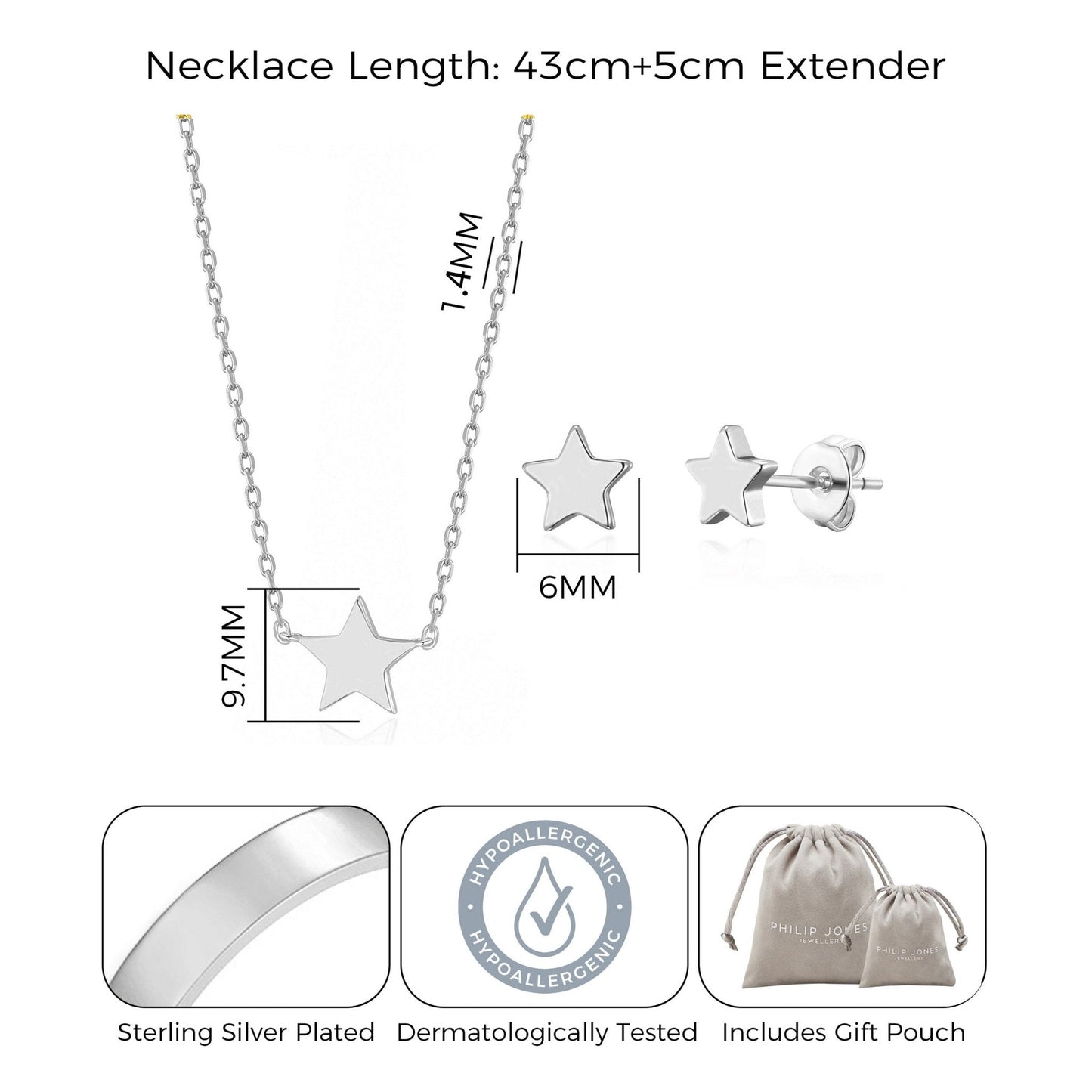 Silver Plated Star Set