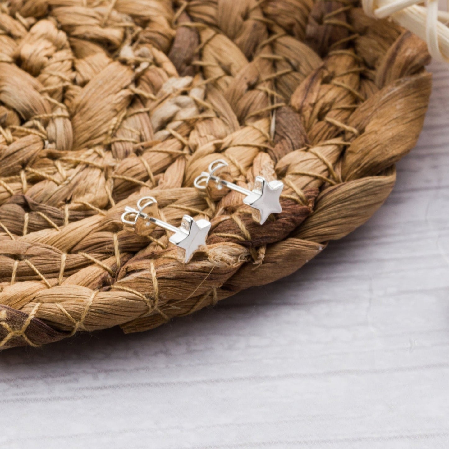 Silver Plated Star Stud Earrings with Quote Card