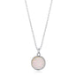 Silver Plated Synthetic White Opal Necklace