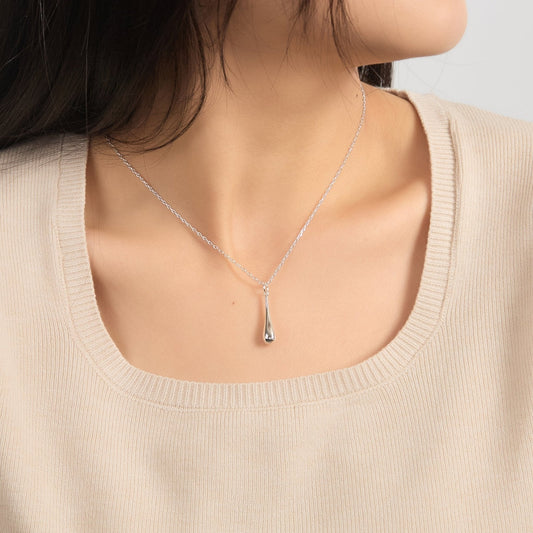 Silver Plated Teardrop Necklace