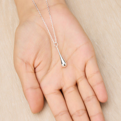 Silver Plated Teardrop Necklace