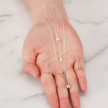 Silver Plated Teardrop Set