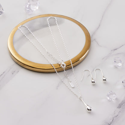 Silver Plated Teardrop Set