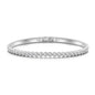 Silver Plated Tennis Bangle Created with Zircondia® Crystals (7 Inch)