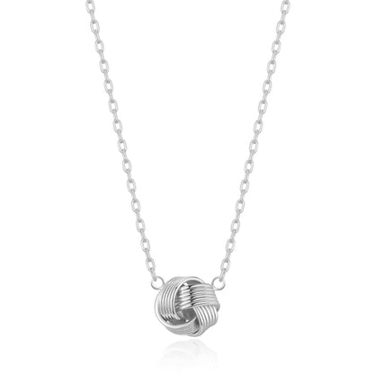 Silver Plated Love Knot Necklace