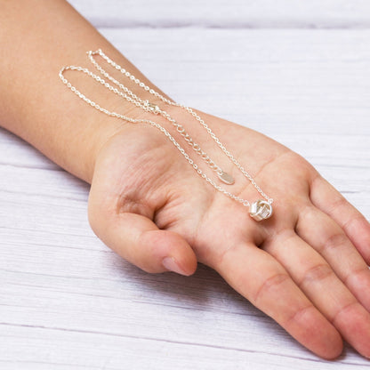 Silver Plated Thank You for Helping us Tie The Knot Bridal Necklace with Quote Card