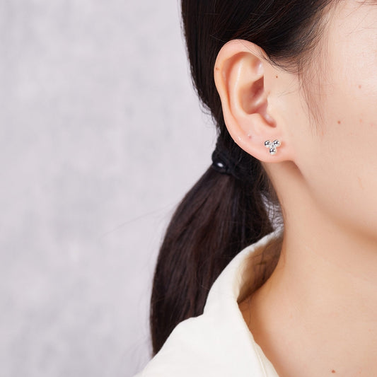 Silver Plated Trinity Earrings