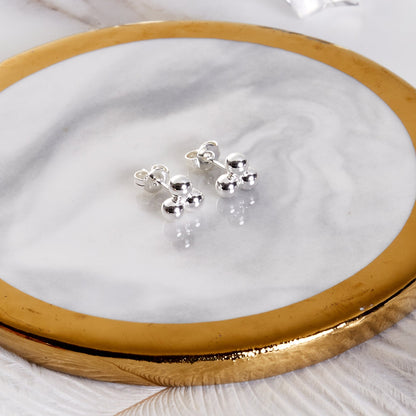 Silver Plated Trinity Earrings