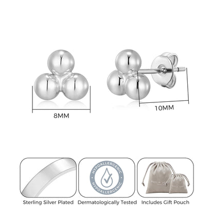 Silver Plated Trinity Earrings