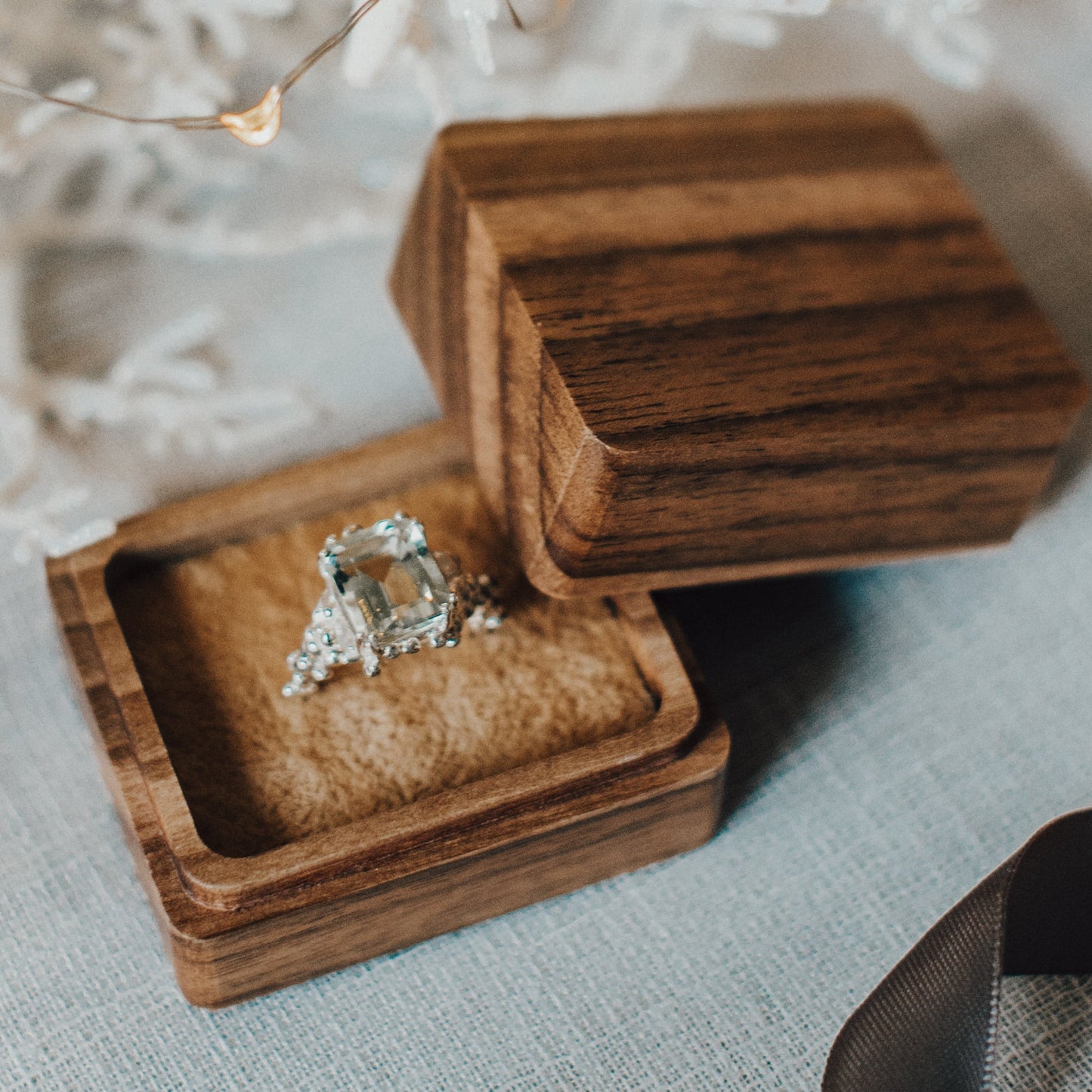 Silver Statement Green Quartz Ring - Giselle