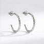 Silver White Topaz Gemstones- Seren Hoops