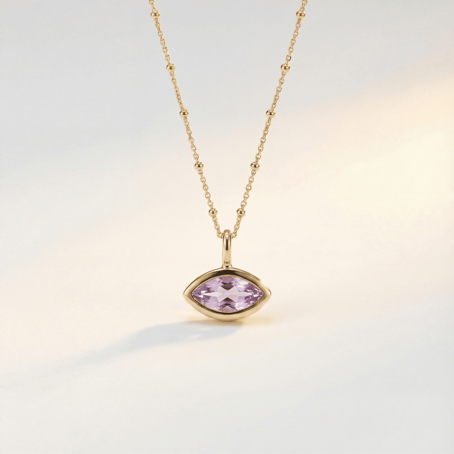 Siren’s Teardrop Amethyst Necklace - Gold or Silver