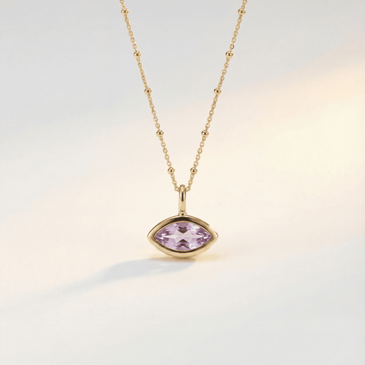 Siren’s Teardrop Amethyst Necklace - Gold or Silver