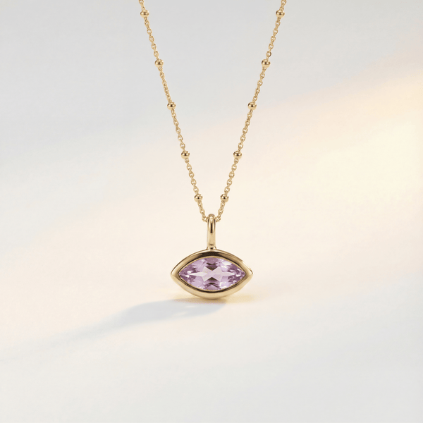 Siren’s Teardrop Amethyst Necklace - Gold or Silver