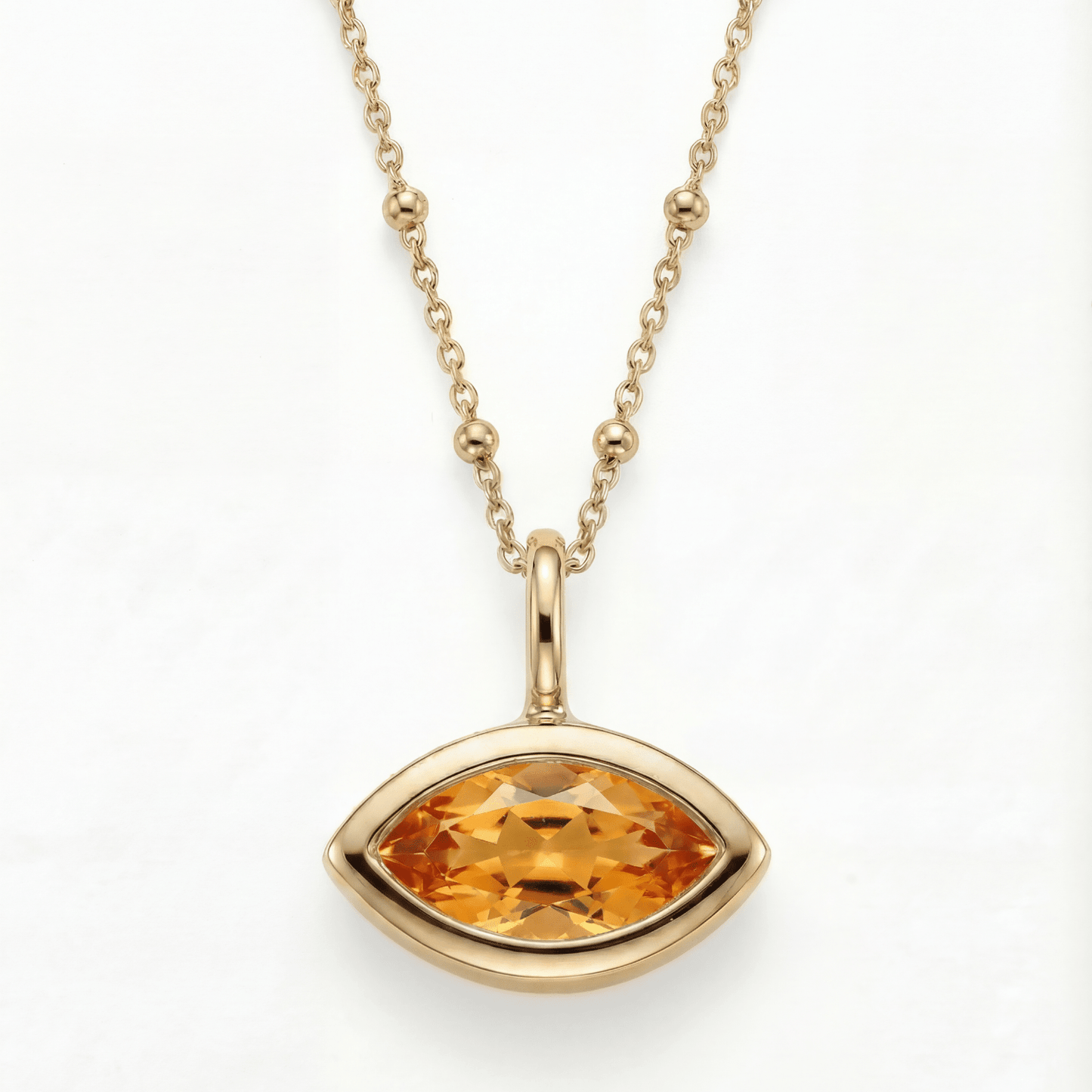 Siren’s Teardrop Citrine Necklace - Gold or Silver